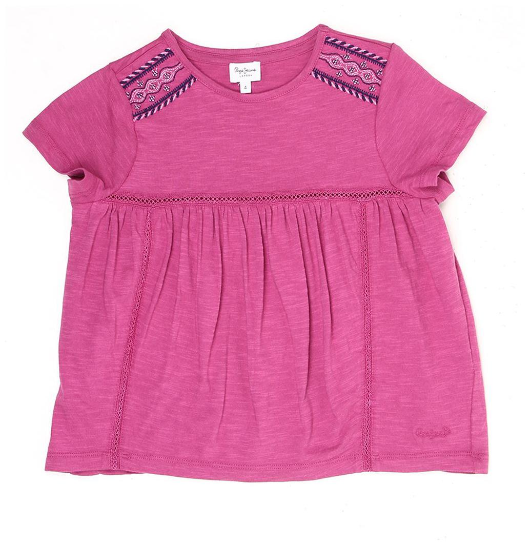 

Pepe Jeans Girl Cotton Solid T shirt - Maroon