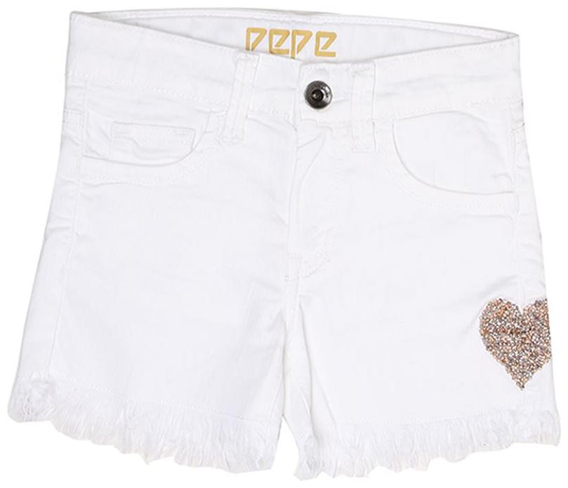 

Pepe Jeans Girl Cotton blend Embroidered Regular shorts - White