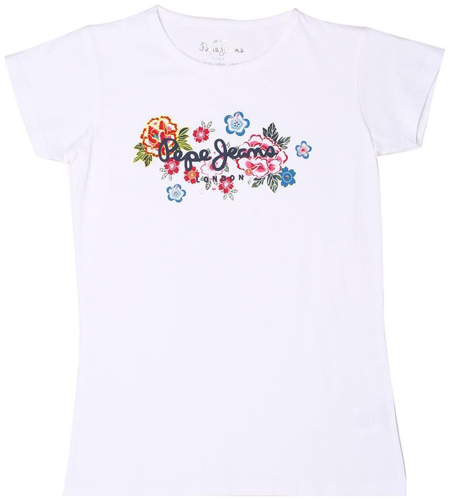 

Pepe Jeans Girl Cotton Printed T shirt - White