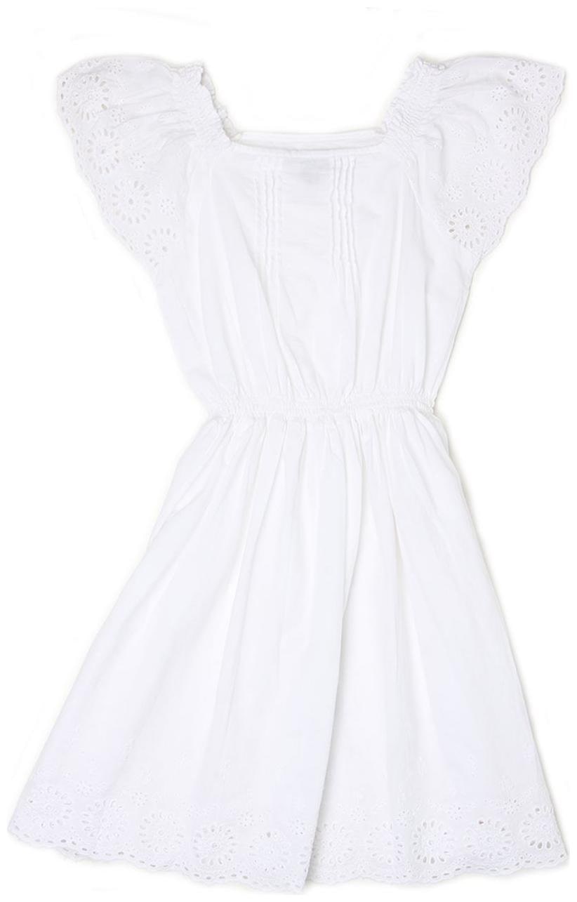 

Pepe Jeans White Cotton Short Sleeves Knee Length Princess Frock ( Pack of 1 )