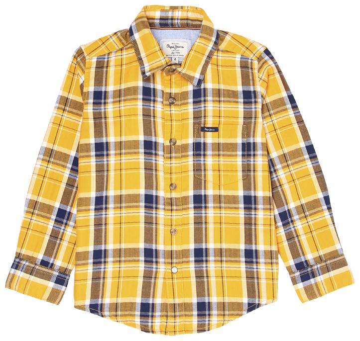 

Pepe Jeans Boy Cotton blend Checked Shirt Yellow