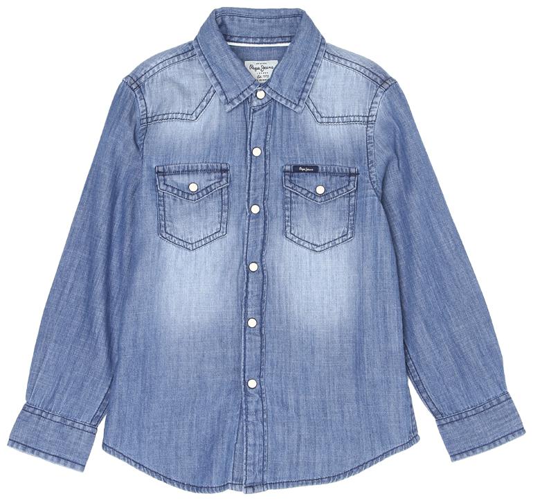 

Pepe Jeans Boy Cotton blend Solid Shirt Blue
