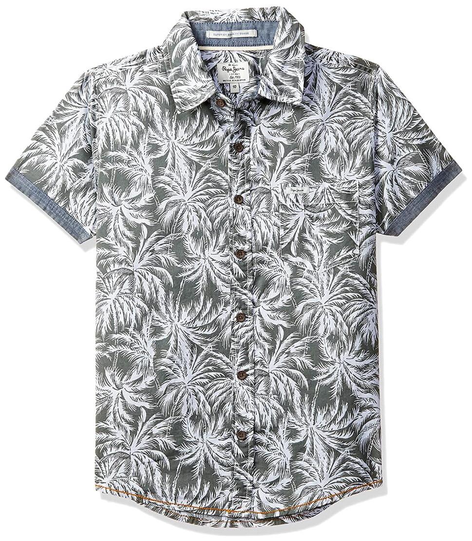 

Pepe Jeans Boy Cotton Printed Shirt White Green