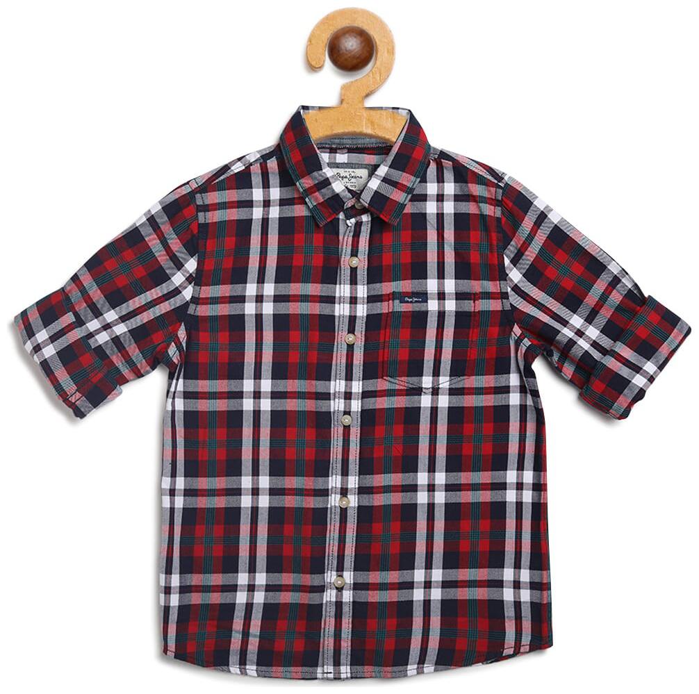 

Pepe Jeans Boy Cotton Checked Shirt Red