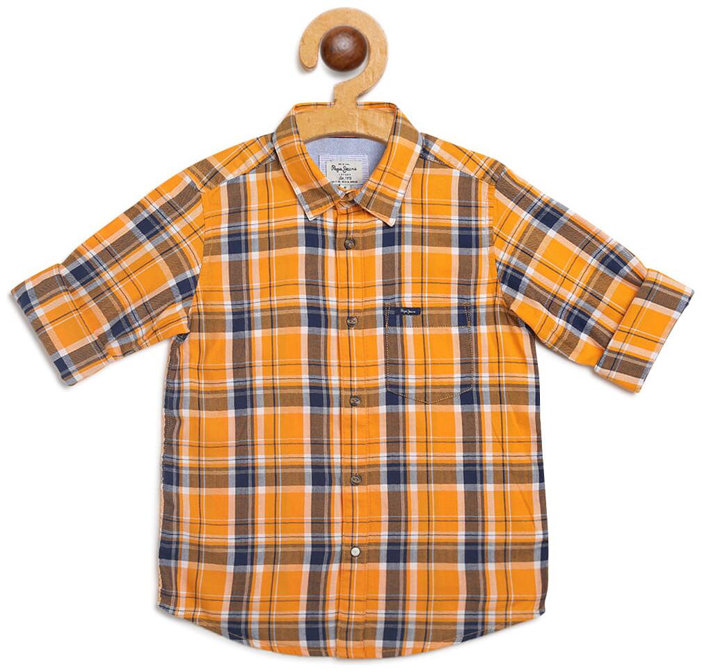

Pepe Jeans Boy Cotton Checked Shirt Orange
