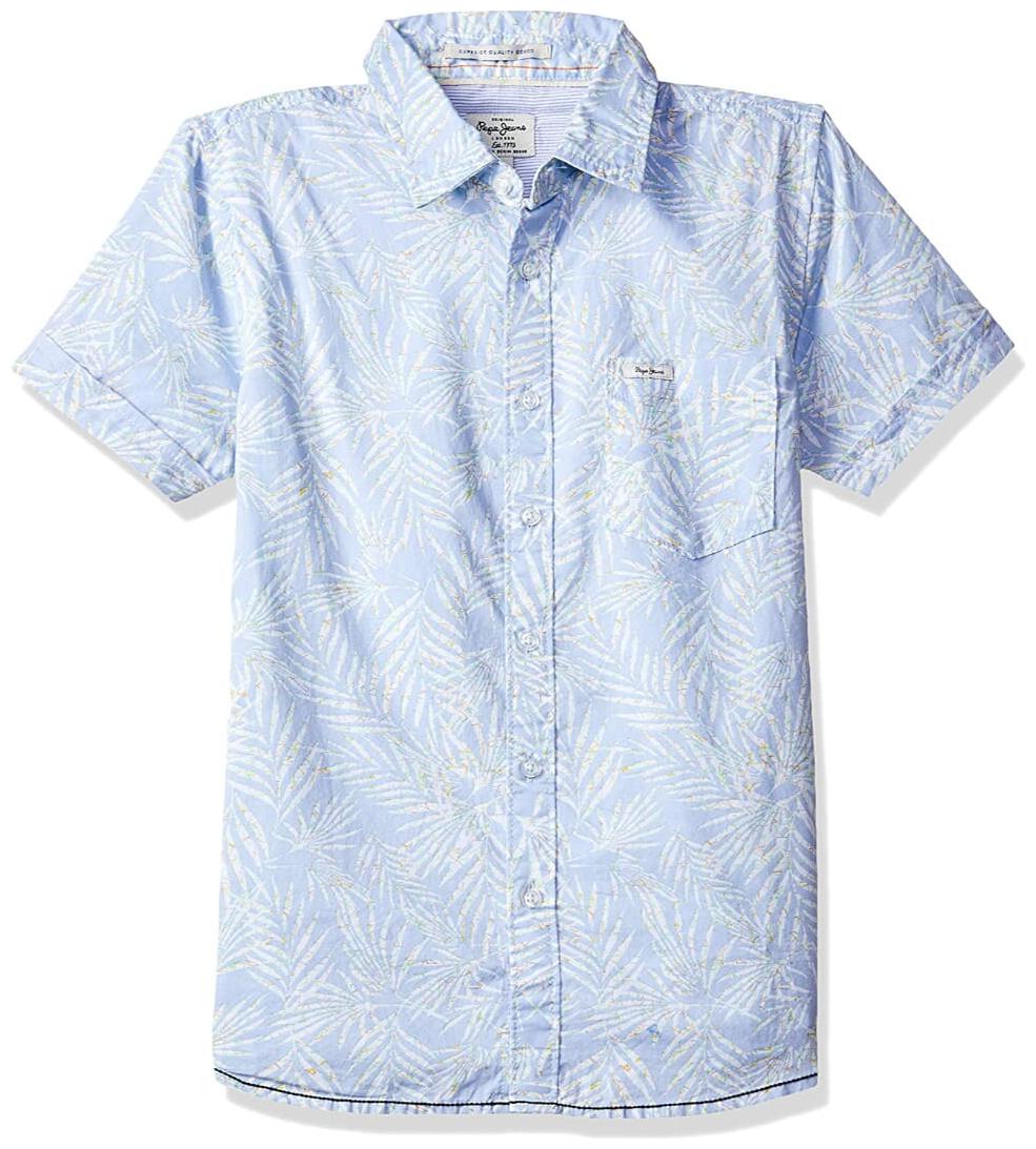 

Pepe Jeans Boy Cotton Printed Shirt Blue