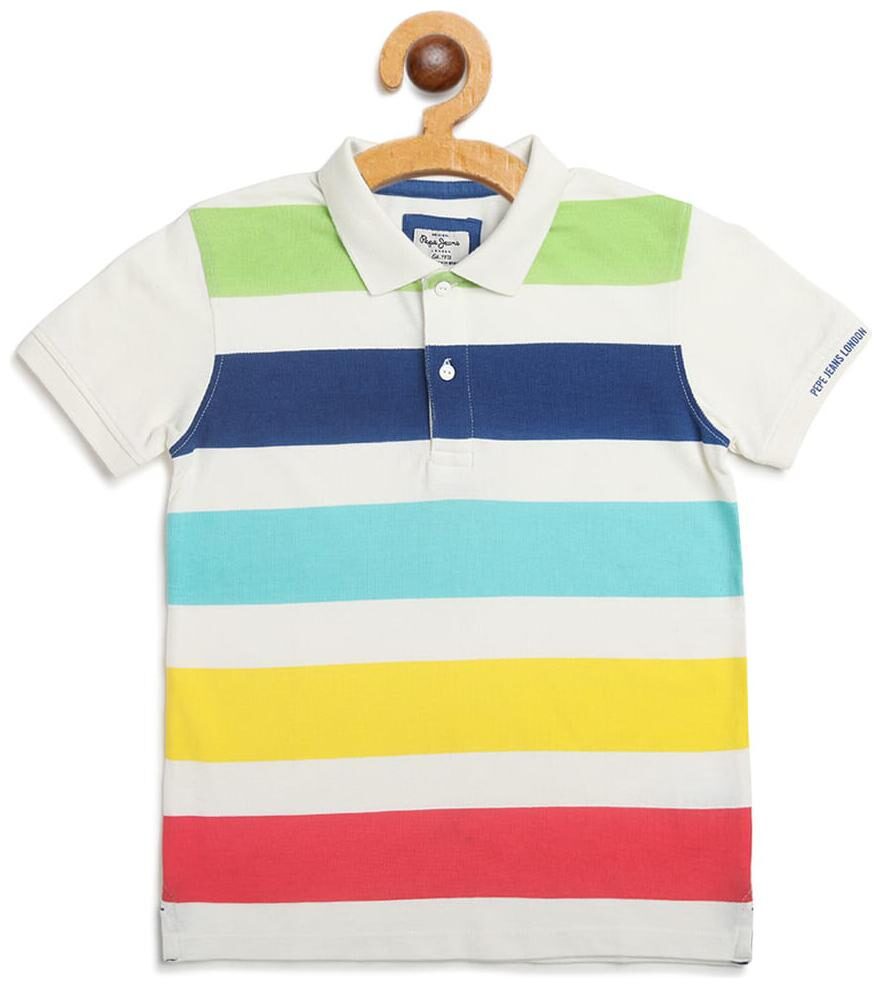 

Pepe Jeans Boy Cotton Striped T-shirt - Multi