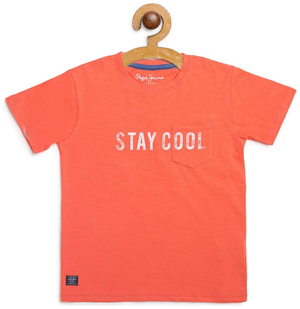 

Pepe Jeans Boy Cotton Printed T-shirt - Orange