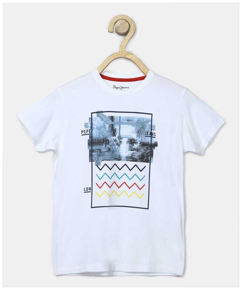 

Pepe Jeans Boy Cotton Printed T-shirt - White
