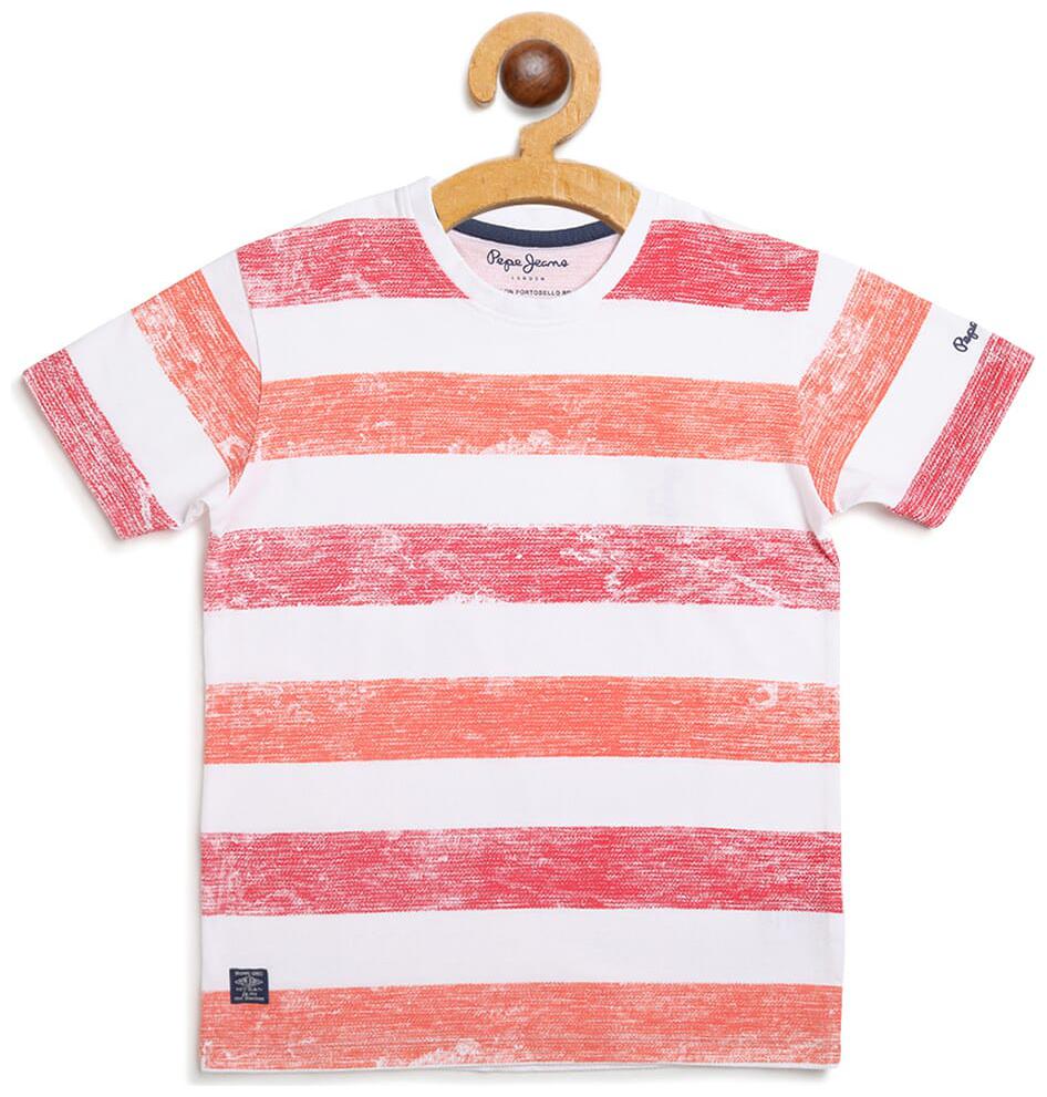 

Pepe Jeans Boy Cotton Striped T-shirt - Red