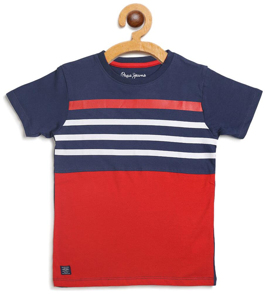 

Pepe Jeans Boy Cotton Striped T-shirt - Red