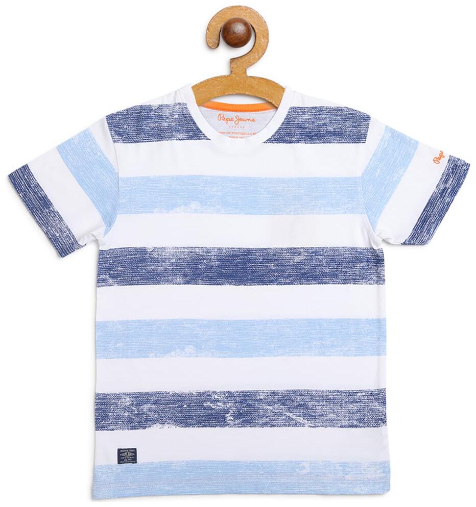 

Pepe Jeans Boy Cotton Striped T-shirt - Blue