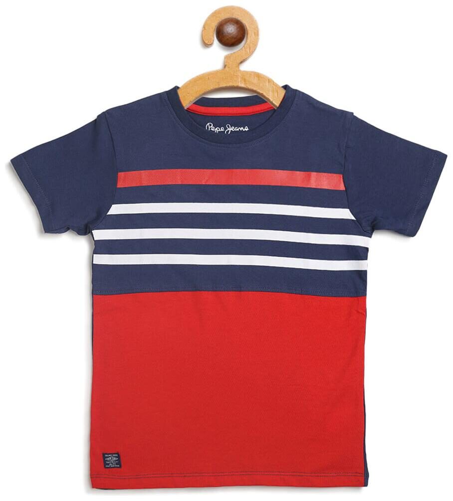 

Pepe Jeans Boy Cotton Striped T-shirt - Red