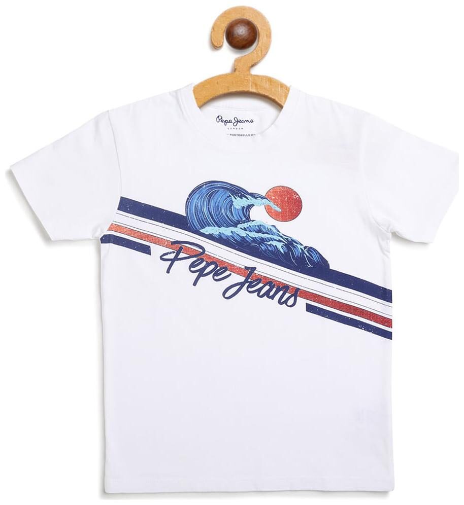 

Pepe Jeans Boy Cotton Printed T-shirt - White