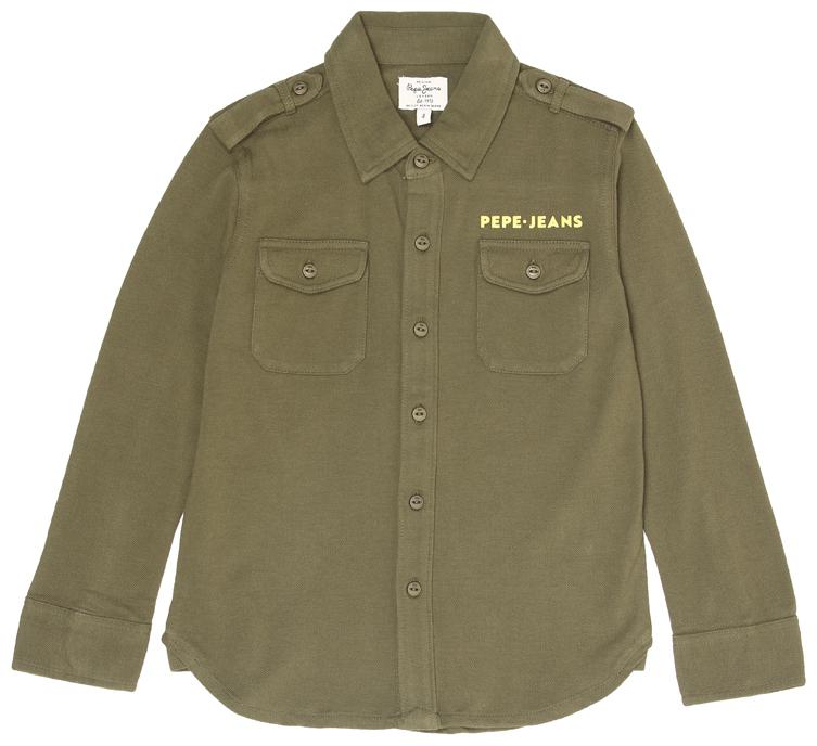 

Pepe Jeans Boy Cotton blend Solid Shirt Green