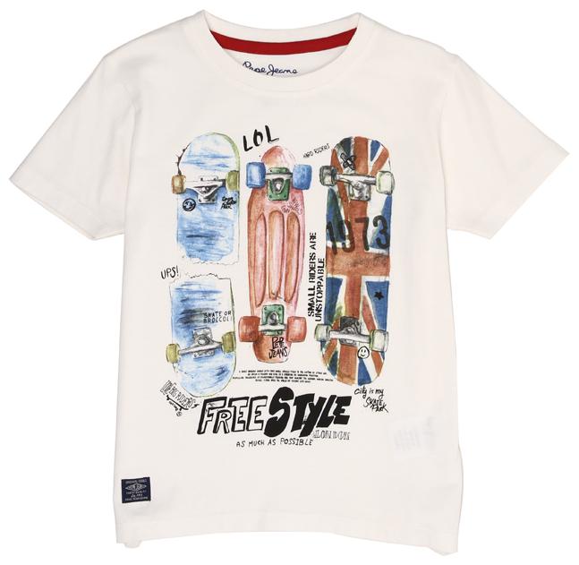 

Pepe Jeans Boy Cotton blend Printed T-shirt - White