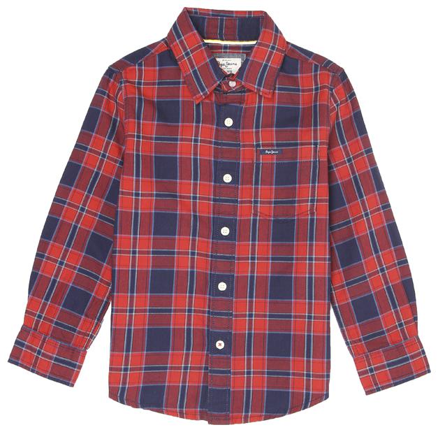 

Pepe Jeans Boy Cotton blend Checked Shirt Red