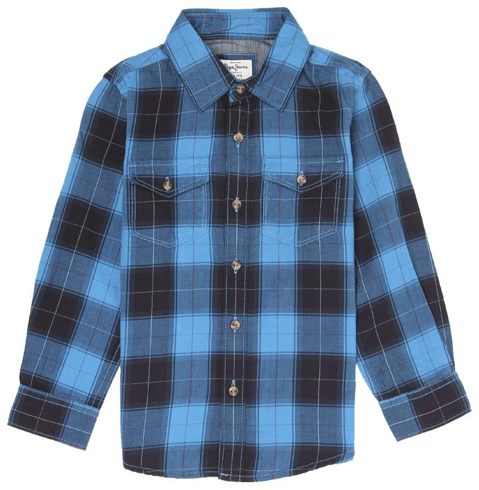 

Pepe Jeans Boy Cotton blend Checked Shirt Blue
