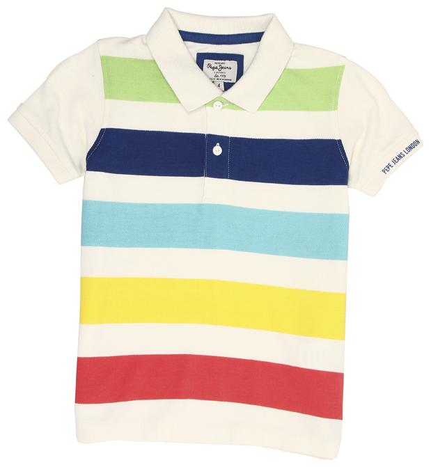 

Pepe Jeans Boy Cotton blend Striped T-shirt - White