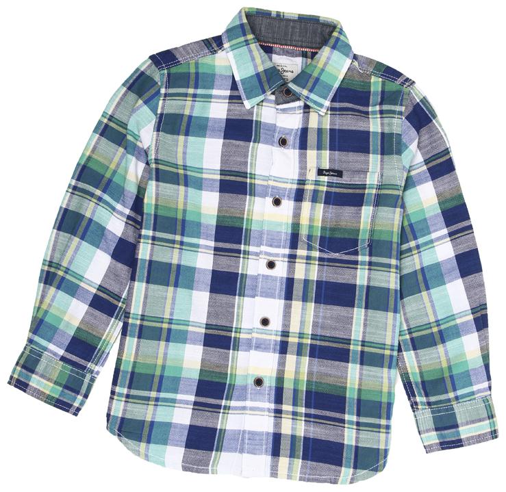 

Pepe Jeans Boy Cotton blend Checked Shirt Green