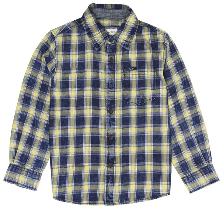 

Pepe Jeans Boy Cotton blend Checked Shirt Blue