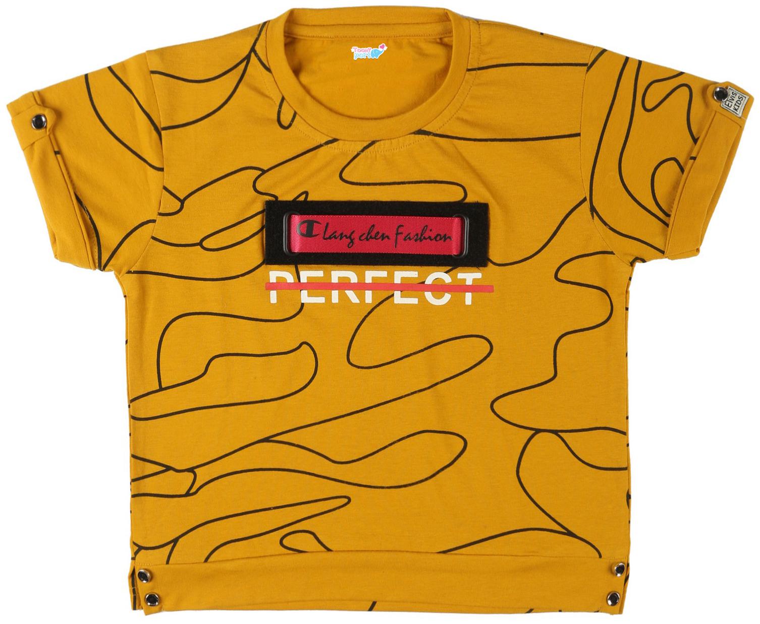 

TOONYPORT Cotton Printed T shirt for Baby Boy - Yellow