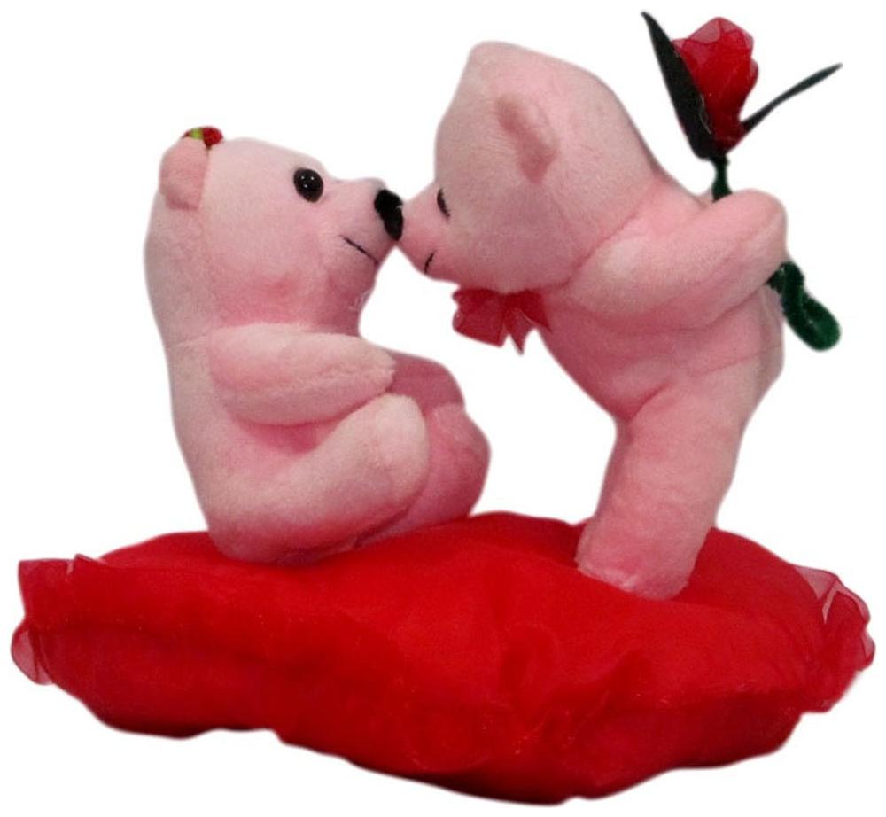 

Pi World Pink Kissing Teddy Couple- 20 Cm