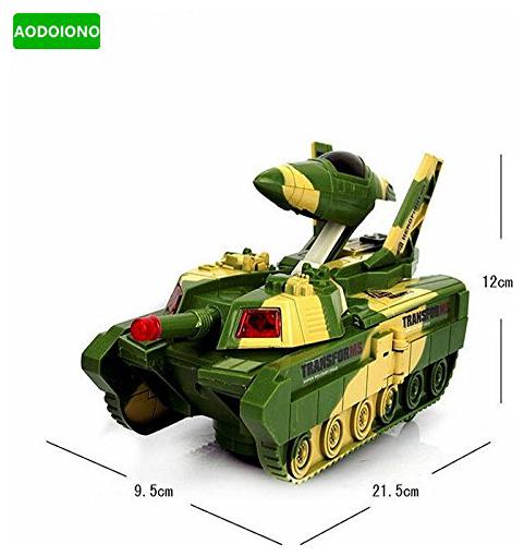 

Pikaboo Transformer Toy Convertible Tank Jet Fighter Airplane With Camouflage Design