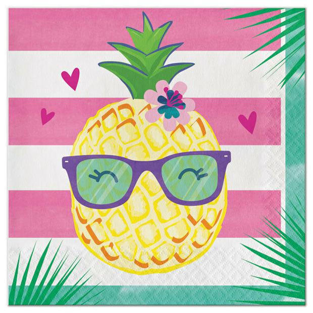 

Pineapple and Friends Birthday Party Supplies Large Lunch Napkins