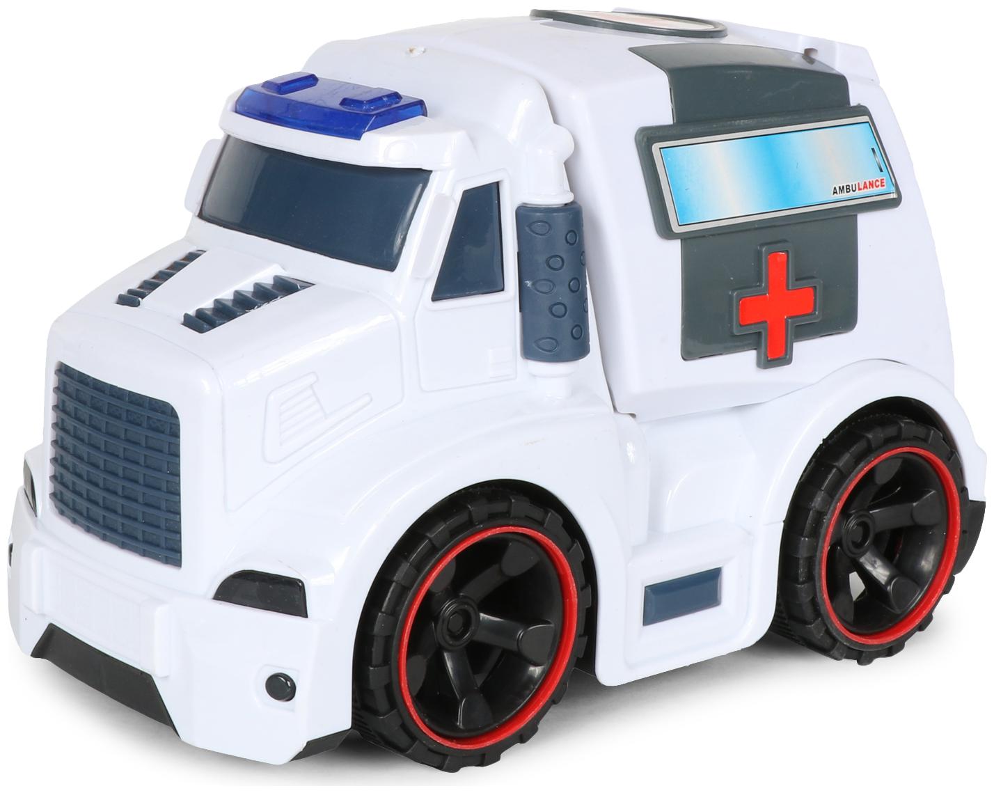 

Planet of Toys Friction Powered Ambulance Vehicles Toys for Kids Play with Light and Sound