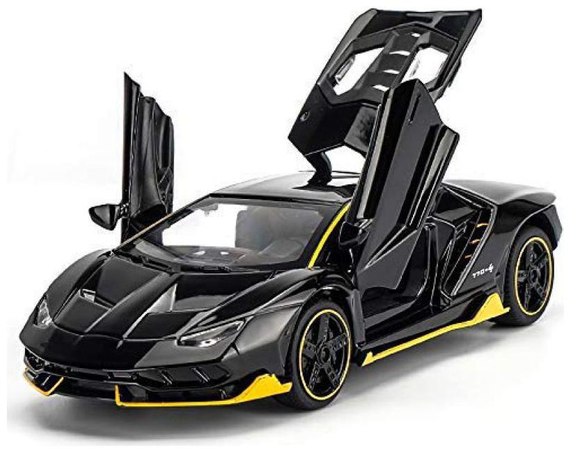 

Play Pacific 1 32 Scale Metal Alloy Pull Back car Light And Sound (Black Yellow)