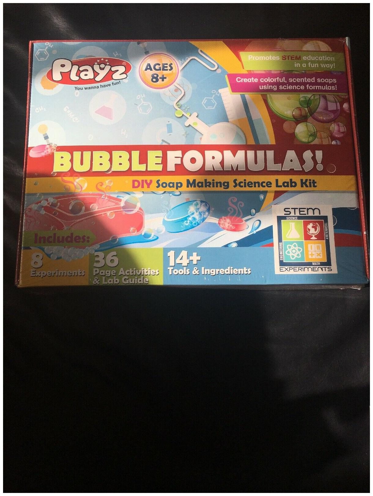 

Playz Scented Soap Making Science Lab Kit with Chemistry Bubble Formulas 8 New