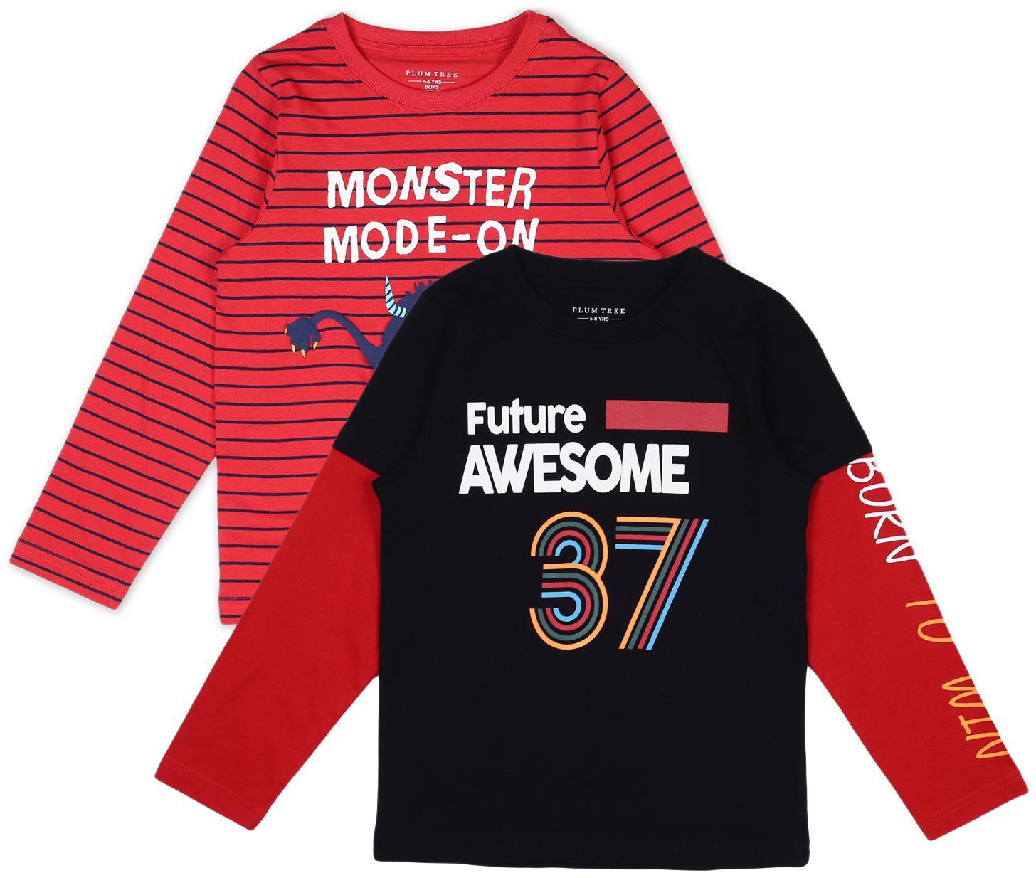 

PLUMTREE Boy Cotton Printed T-shirt - Multi