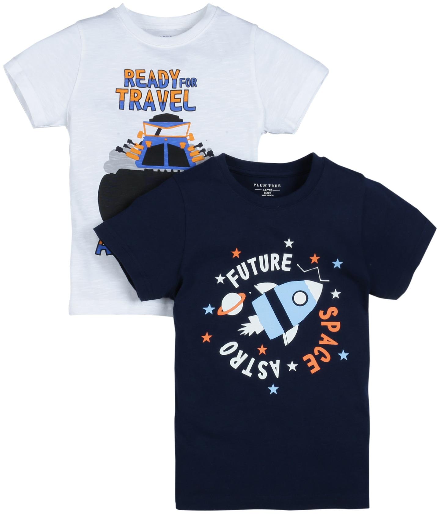 

PLUMTREE Boy Cotton Printed T-shirt - Multi