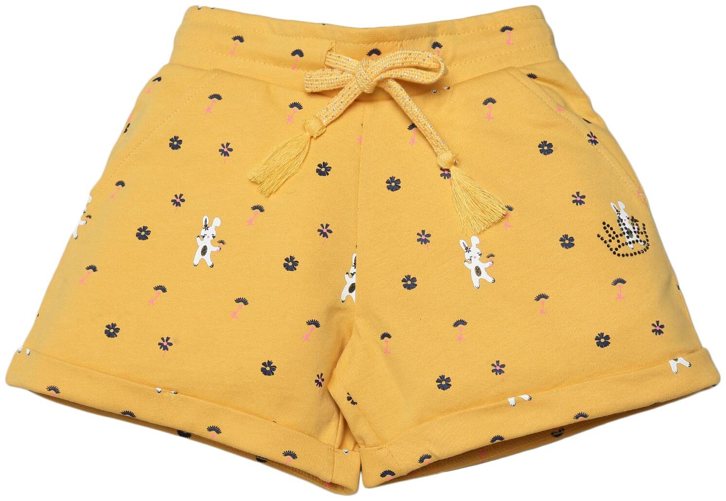 

PLUMTREE Girl Cotton Printed Regular shorts - Yellow