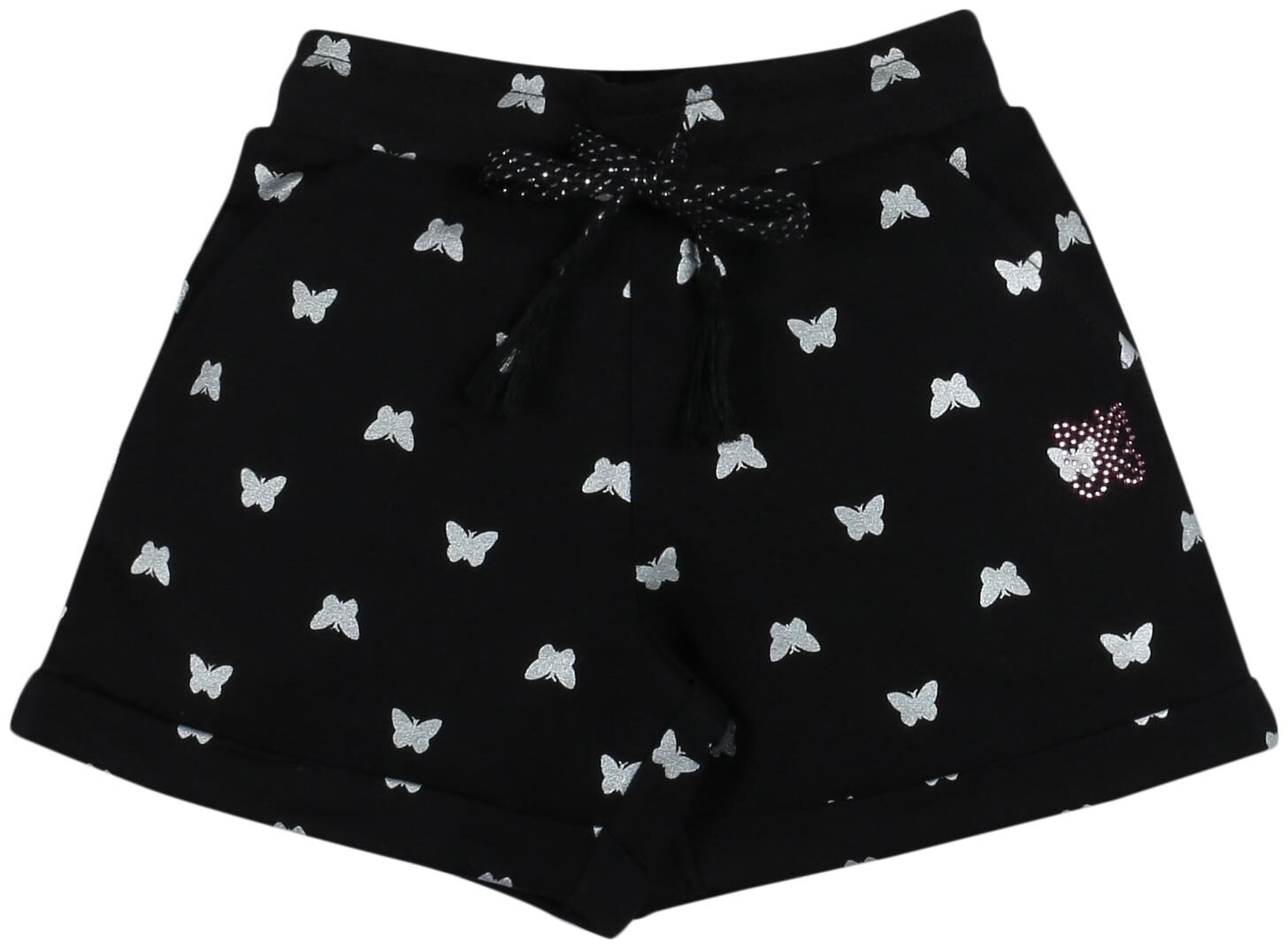 

PLUMTREE Girl Cotton Printed Regular shorts - Black