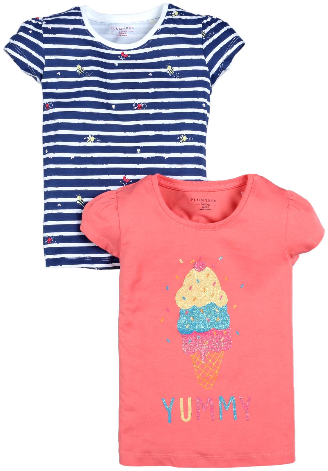 

PLUMTREE Girl Cotton Printed T shirt - Multi