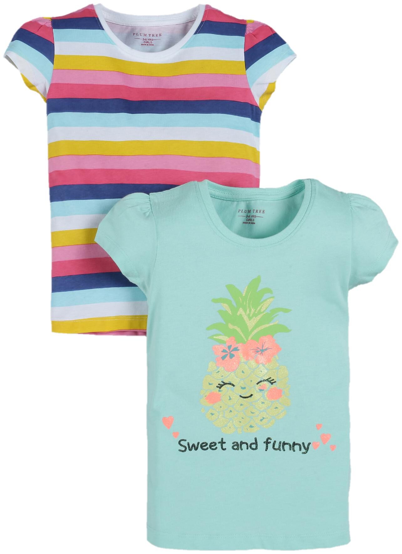 

PLUMTREE Girl Cotton Printed T shirt - Multi