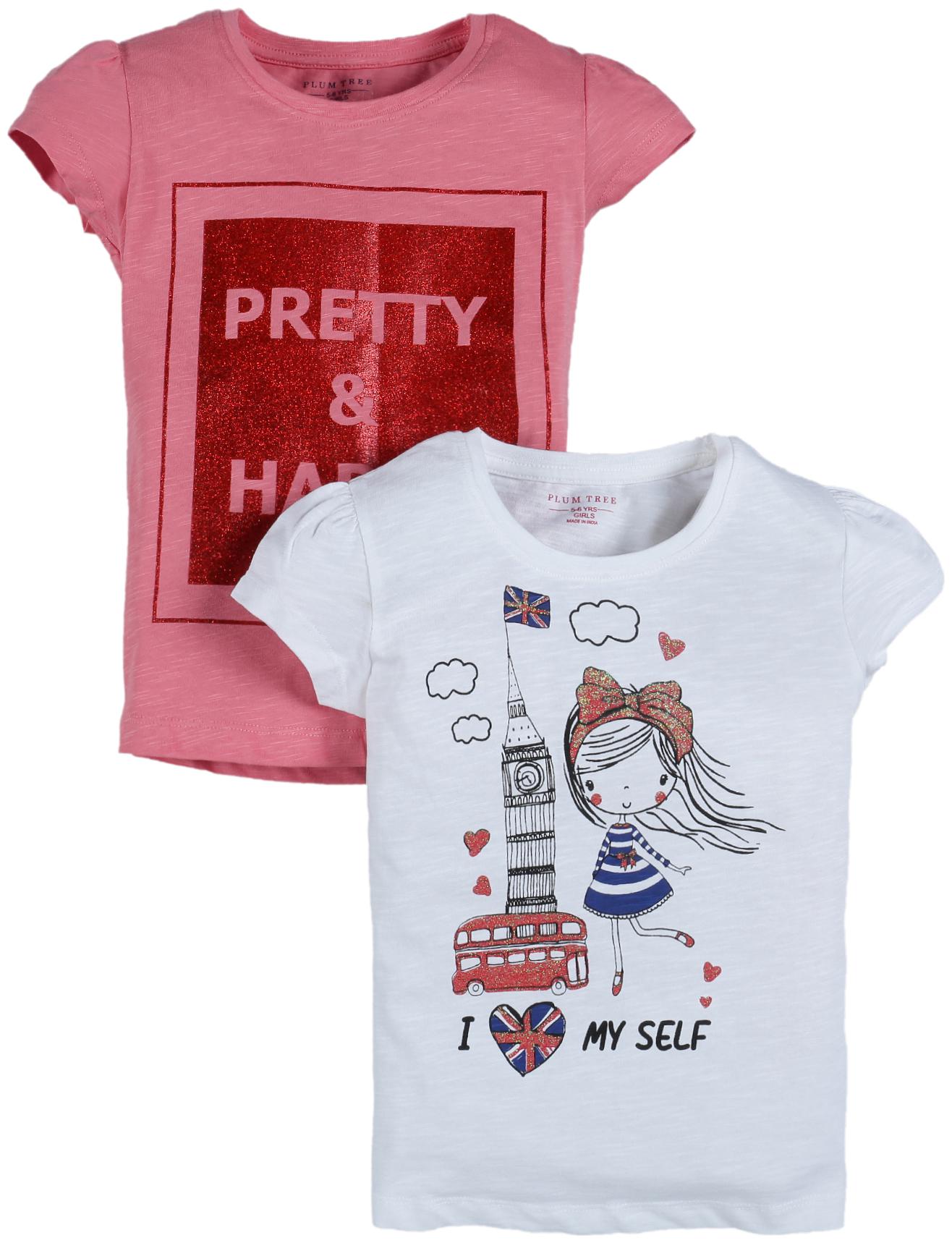 

PLUMTREE Girl Cotton Printed T shirt - Multi