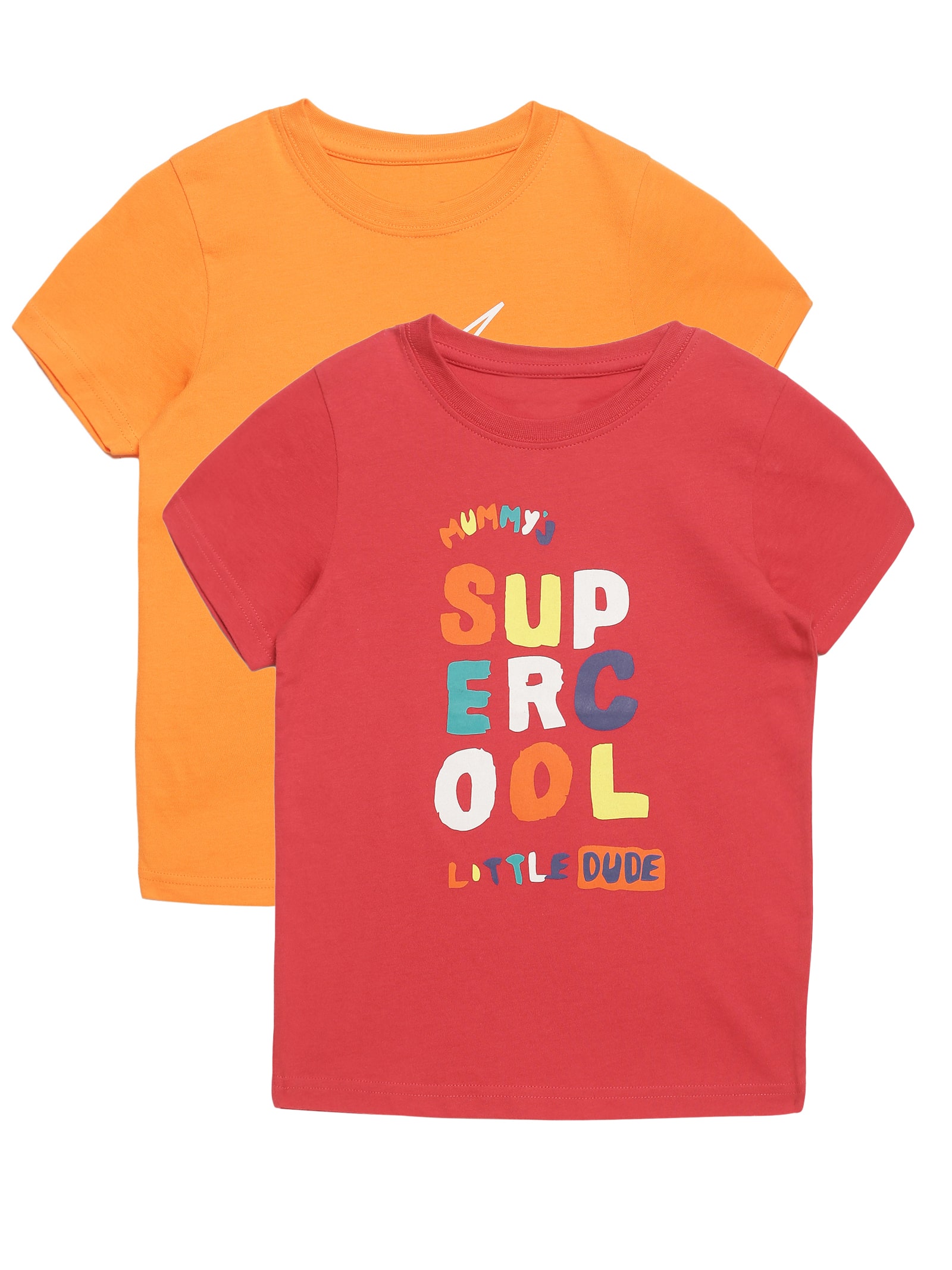 

PLUMTREE Boy Cotton Printed T-shirt - Orange Red