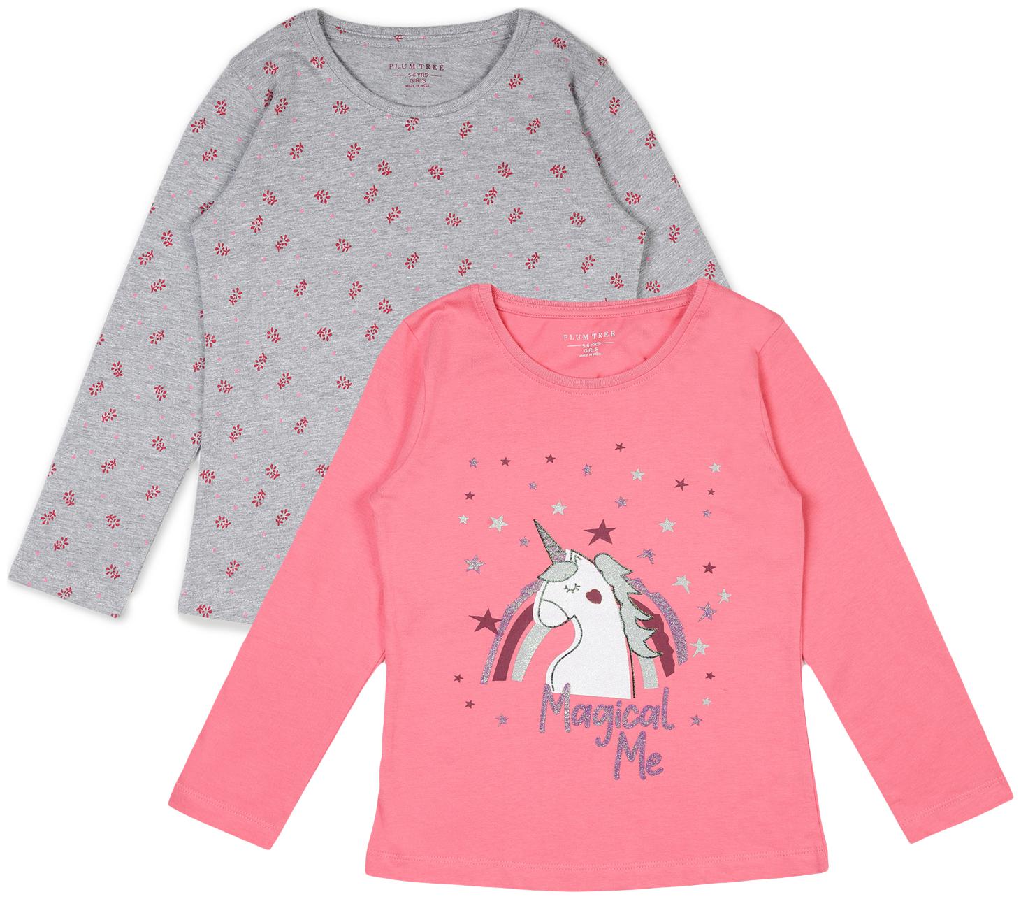 

PLUMTREE Girl Cotton Printed T shirt - Multi