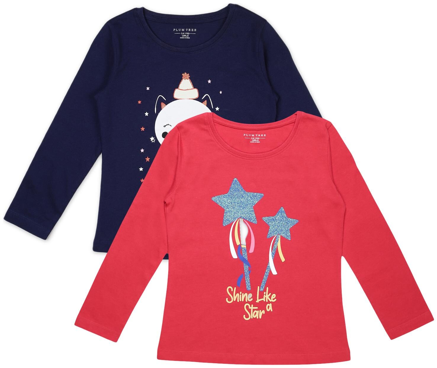 

PLUMTREE Girl Cotton Printed T shirt - Multi
