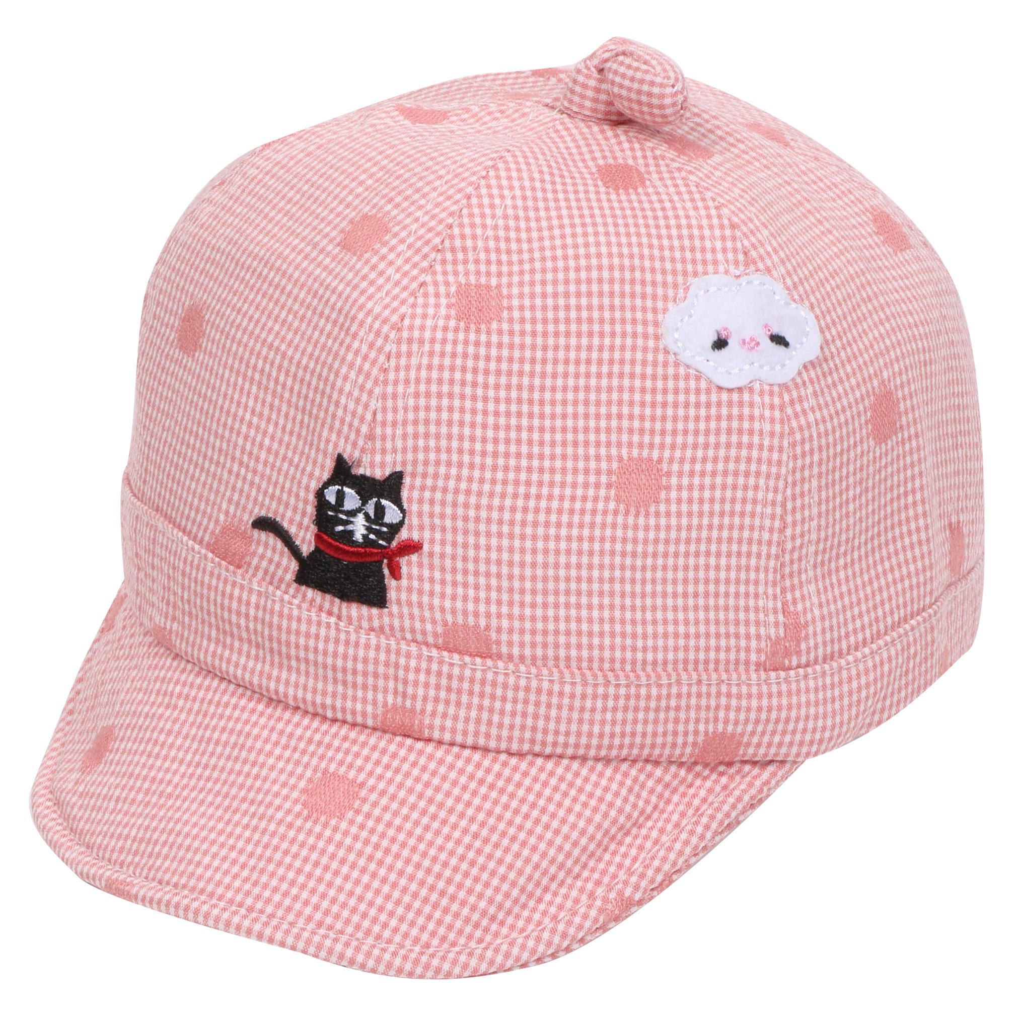 

Pokory Caps for Kids Pink Soft Cotton with Adjustable Cap from 6 months to 3 years For Boy Girl Children C137 Black Cat Series
