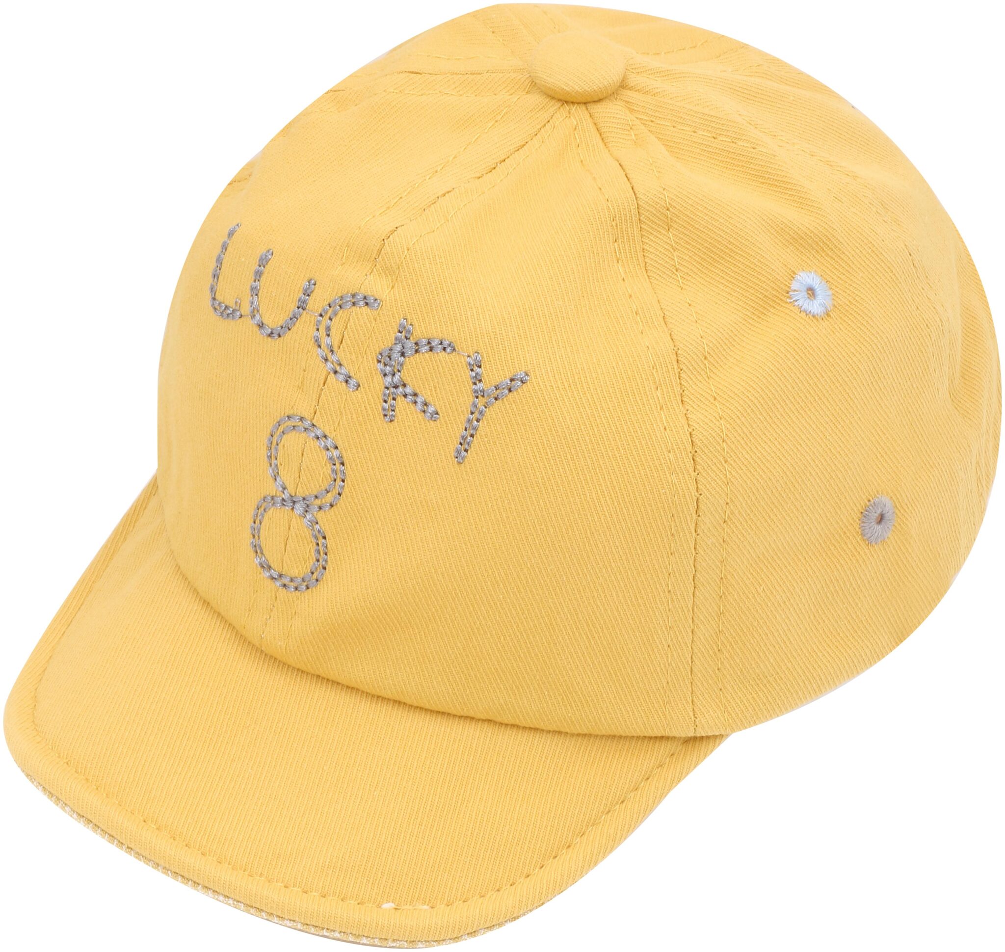 

Pokory Caps for Kids Yellow Soft Cotton with Adjustable Cap from 6 months to 3 years For Boy Girl Children C129 Delicate Series