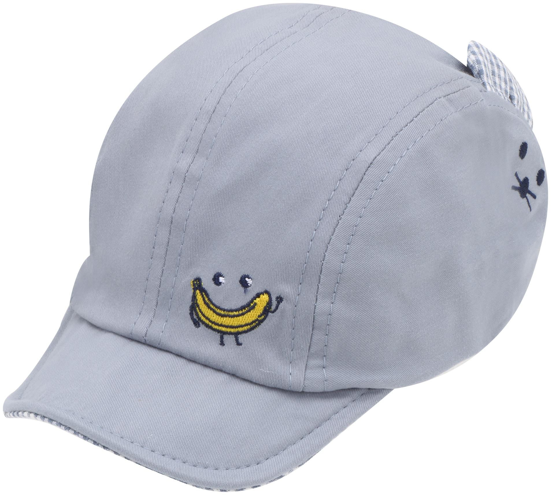 

Pokory Caps for Kids Blue Soft Cotton with Adjustable Cap from 6 months to 3 years For Boy Girl Children C125 Banana Series