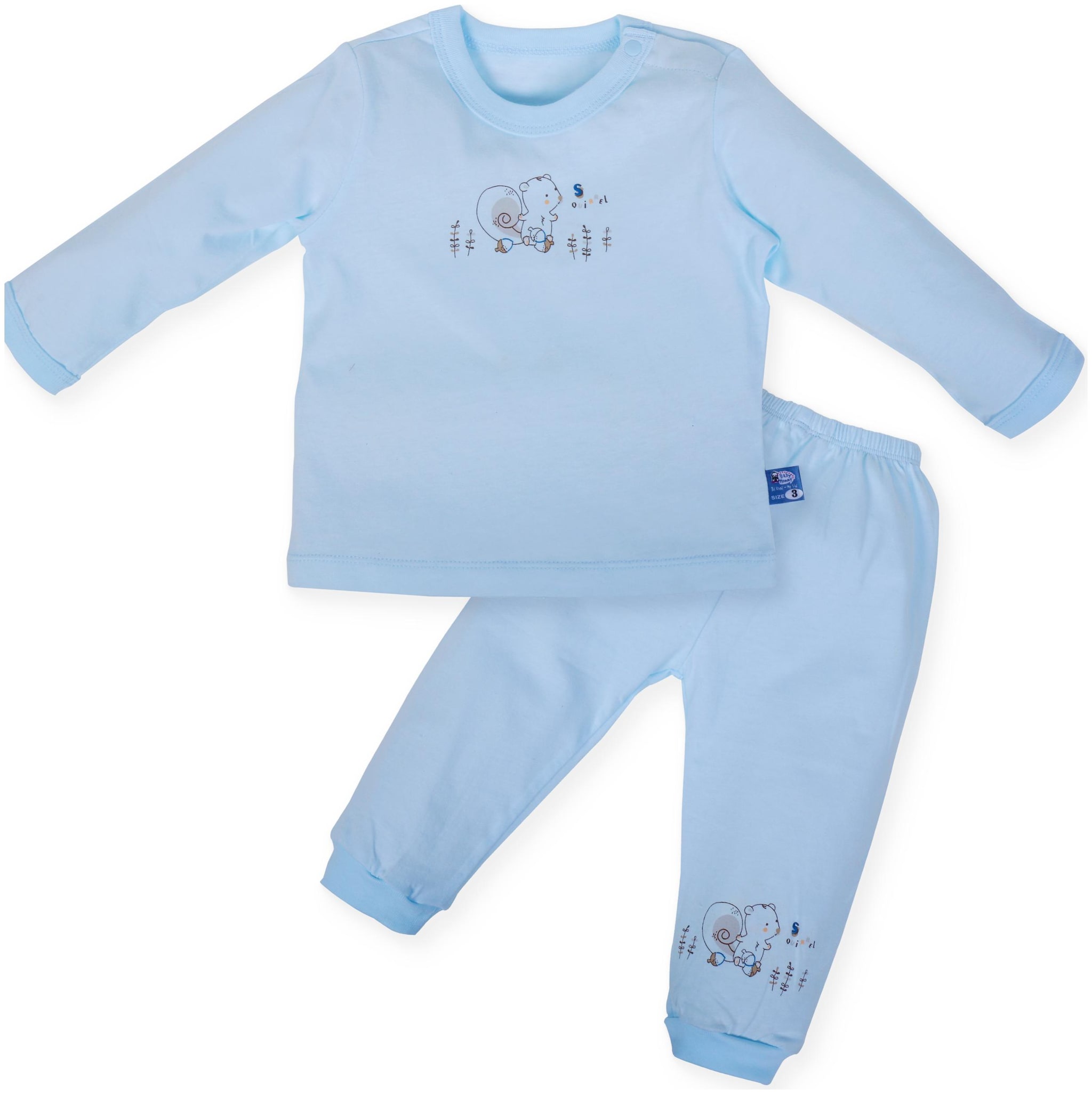 

POKORY Unisex Cotton Printed Body suit - Blue