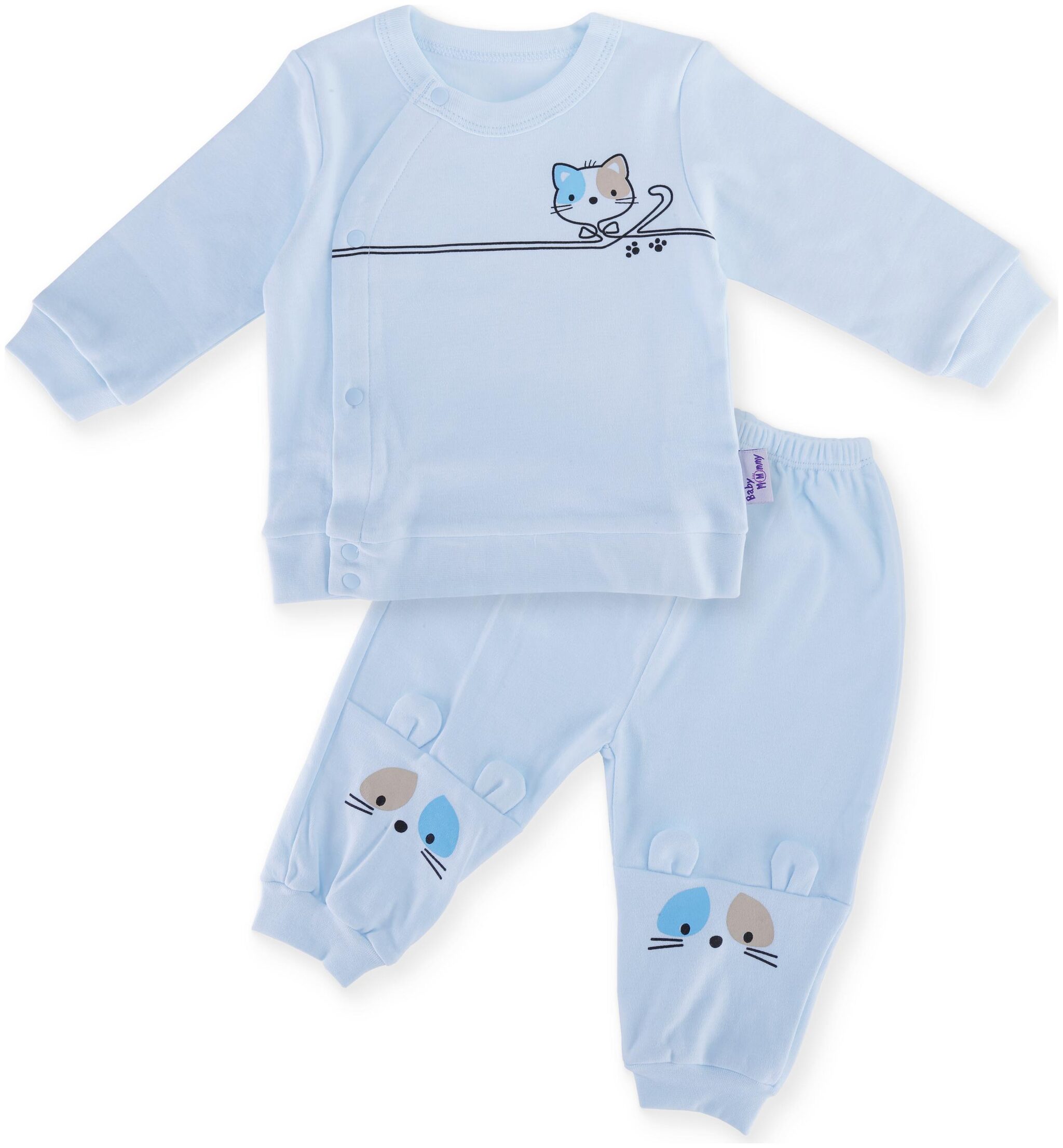 

POKORY Unisex Cotton Printed Body suit - Blue