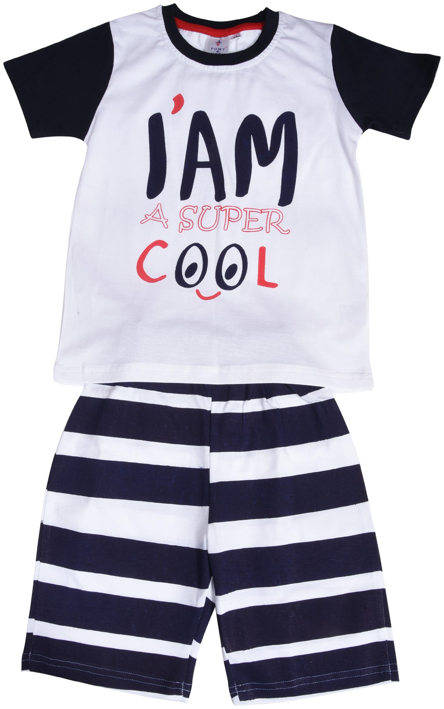 

POMY JINNY Cotton Printed Top Bottom Set - Multi