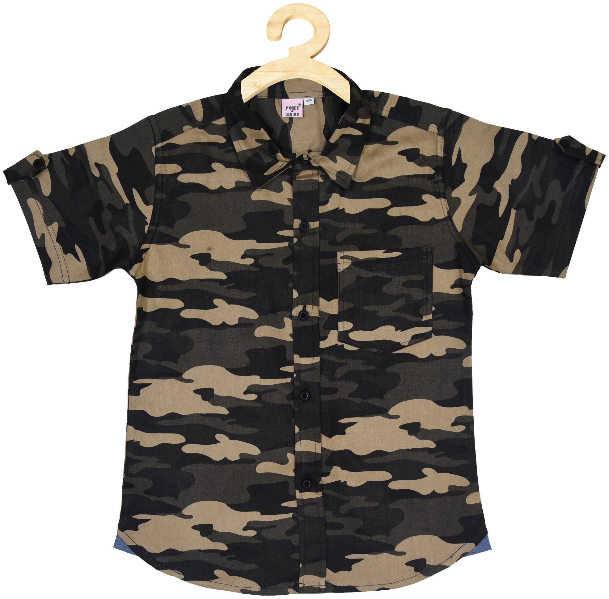 

POMY JINNY Cotton Camouflage Multi Color Casual Shirt For Boy