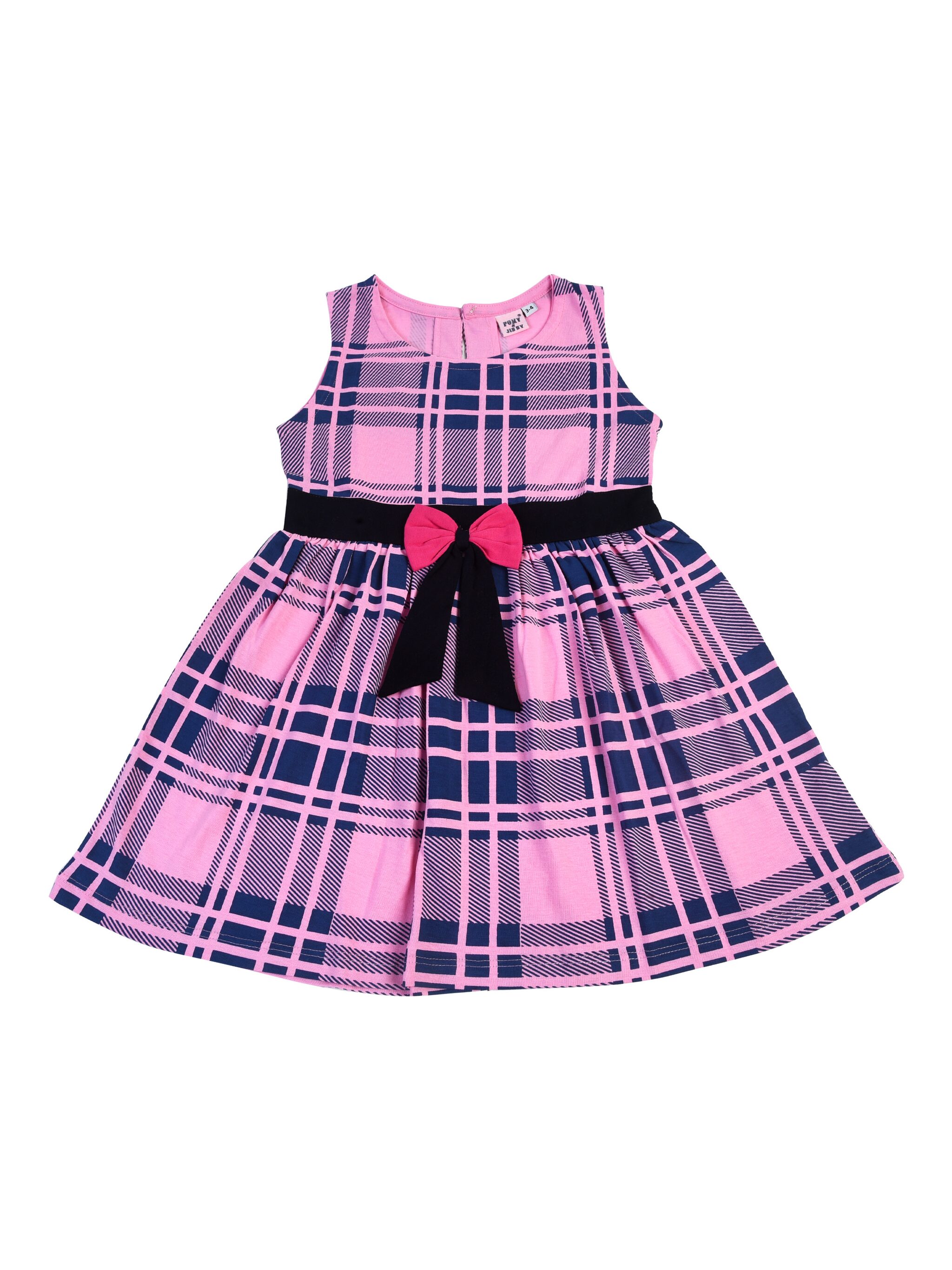 

POMY JINNY Pink Cotton Short Sleeves Knee Length Princess Frock ( Pack of 1 )